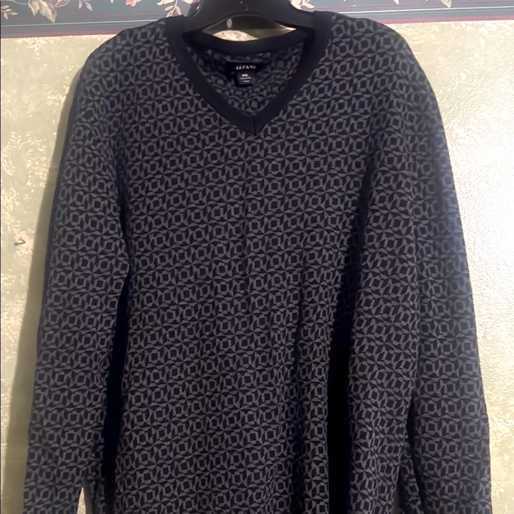 Alfani Black Patterned Men's Sweater